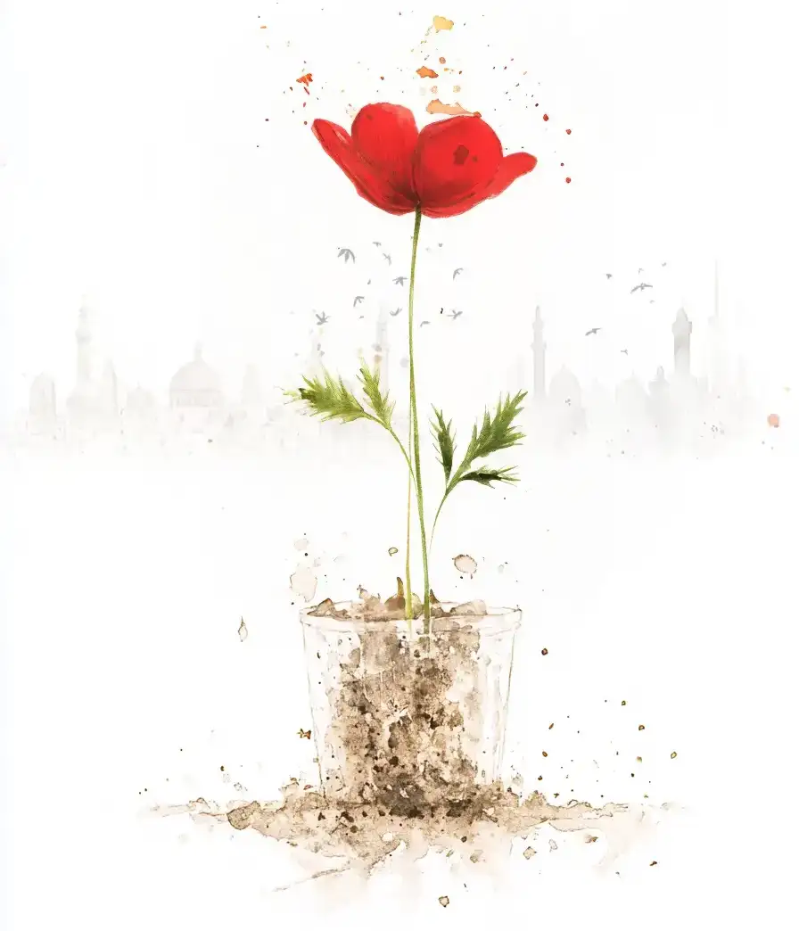 Palestine National Flower: Red Poppy Flower (diy kit)